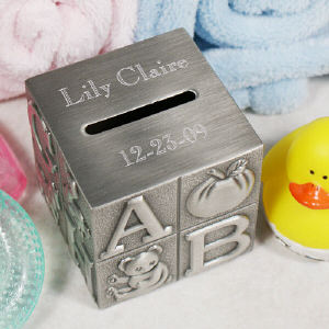 ABC Baby Silver Alpha Block Bank